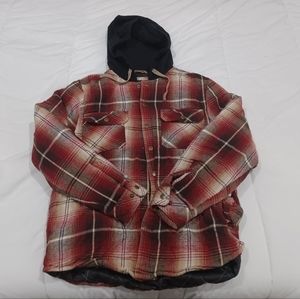 Legendary Outfitters Men's Flannel Hooded Shirt Jacket
